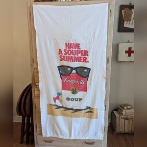 Vintage 80's/90's Campbell's Soup Beach Towel